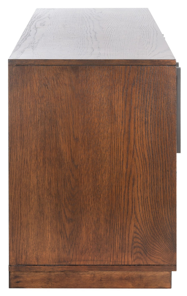 Safavieh MALLORY 4 Door Sideboard and TV Stand - Classic Design with Ample Storage for Modern Living Rooms Dark Brown SFV2120A