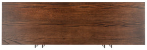 Safavieh MALLORY 4 Door Sideboard and TV Stand - Classic Design with Ample Storage for Modern Living Rooms Dark Brown SFV2120A