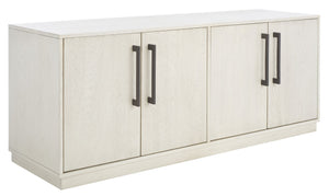 Safavieh MALLORY 4 Door Sideboard and TV Stand - Classic Design with Ample Storage for Modern Living Rooms White Washed SFV2120B