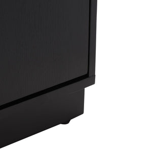 Safavieh MALLORY 4 Door Sideboard and TV Stand - Classic Design with Ample Storage for Modern Living Rooms Black SFV2120C