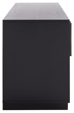 Safavieh MALLORY 4 Door Sideboard and TV Stand - Classic Design with Ample Storage for Modern Living Rooms Black SFV2120C