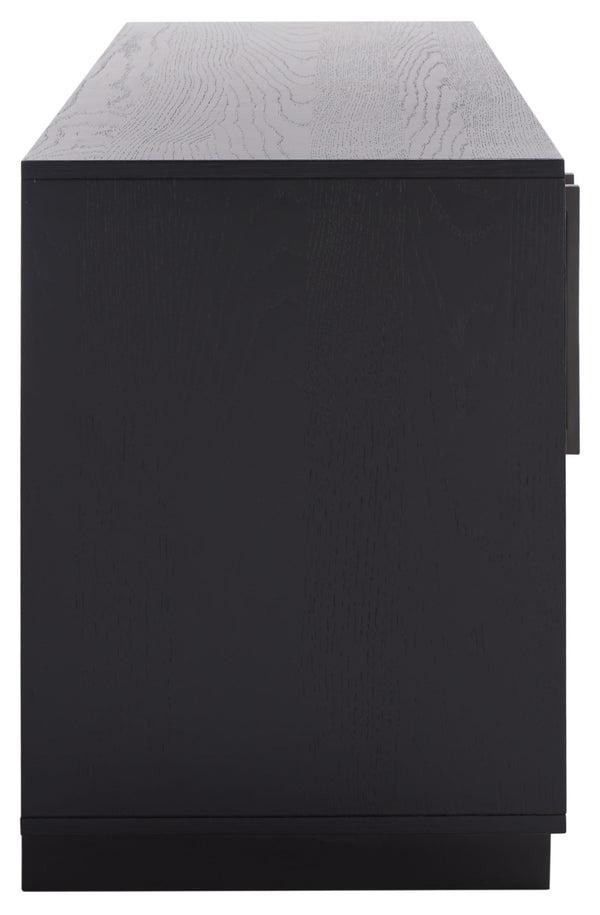 Safavieh MALLORY 4 Door Sideboard and TV Stand - Classic Design with Ample Storage for Modern Living Rooms Black SFV2120C