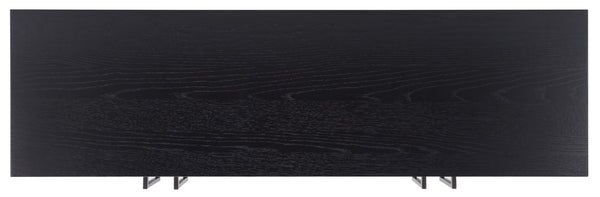 Safavieh MALLORY 4 Door Sideboard and TV Stand - Classic Design with Ample Storage for Modern Living Rooms Black SFV2120C