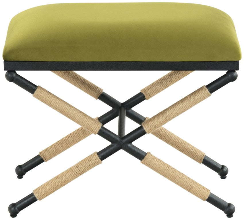 Safavieh Carmelo Hemp Wrapped Rectangular Ottoman Earthy Organic Accent for Bohemian Living SFV2122C