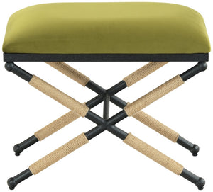 Safavieh Carmelo Hemp Wrapped Rectangular Ottoman Earthy Organic Accent for Bohemian Living SFV2122C
