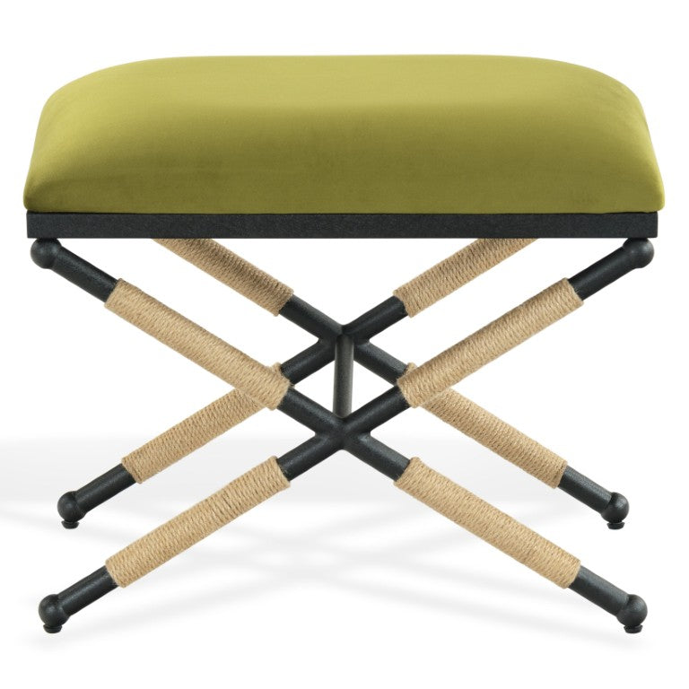 Safavieh Carmelo Hemp Wrapped Rectangular Ottoman Earthy Organic Accent for Bohemian Living SFV2122C