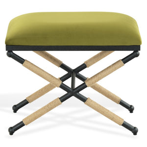 Safavieh Carmelo Hemp Wrapped Rectangular Ottoman Earthy Organic Accent for Bohemian Living SFV2122C