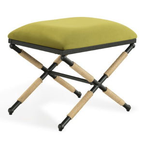 Safavieh Carmelo Hemp Wrapped Rectangular Ottoman Earthy Organic Accent for Bohemian Living SFV2122C