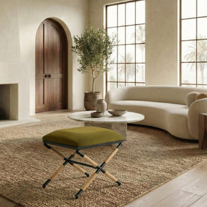 Safavieh Carmelo Hemp Wrapped Rectangular Ottoman Earthy Organic Accent for Bohemian Living SFV2122C