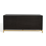 Safavieh Claudette 4 Drawer Dresser Black / Gold Wood / Mdf / Metal SFV2123B