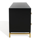 Safavieh Claudette 4 Drawer Dresser Black / Gold Wood / Mdf / Metal SFV2123B