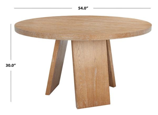 Safavieh JULIANNA 54" Solid Wood Dining Table - Modern Elegance for Dining Room & Entertaining Spaces Rustic Oak / - SFV2126A