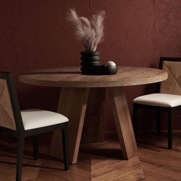Safavieh JULIANNA 54" Solid Wood Dining Table - Modern Elegance for Dining Room & Entertaining Spaces Rustic Oak / - SFV2126A
