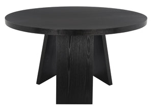 Safavieh JULIANNA 54" Solid Wood Dining Table - Modern Elegance for Dining Room & Entertaining Spaces Black SFV2126B