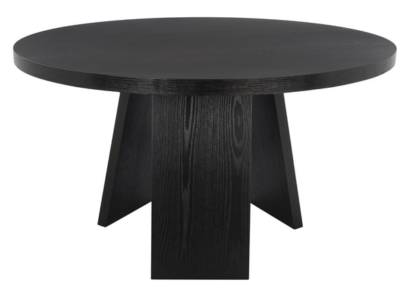 Safavieh JULIANNA 54" Solid Wood Dining Table - Modern Elegance for Dining Room & Entertaining Spaces Black SFV2126B