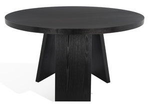 Safavieh JULIANNA 54" Solid Wood Dining Table - Modern Elegance for Dining Room & Entertaining Spaces Black SFV2126B