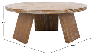 Safavieh JULIANNA Wood Coffee Table - Modern Elegance with Sleek Design for Stylish Living Room Spaces Rustic Oak / - SFV2127A