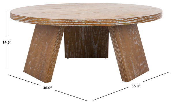 Safavieh JULIANNA Wood Coffee Table - Modern Elegance with Sleek Design for Stylish Living Room Spaces Rustic Oak / - SFV2127A