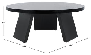 Safavieh JULIANNA Wood Coffee Table - Modern Elegance with Sleek Design for Stylish Living Room Spaces Black SFV2127B
