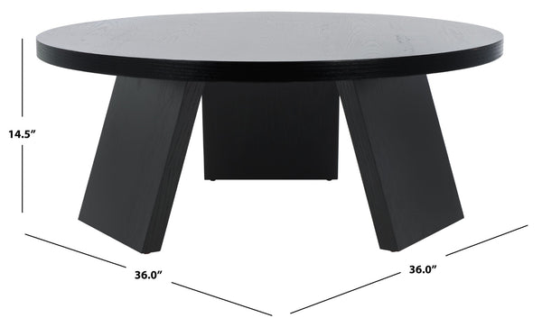 Safavieh JULIANNA Wood Coffee Table - Modern Elegance with Sleek Design for Stylish Living Room Spaces Black SFV2127B