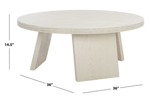 Safavieh JULIANNA Wood Coffee Table - Modern Elegance with Sleek Design for Stylish Living Room Spaces White Washed SFV2127C
