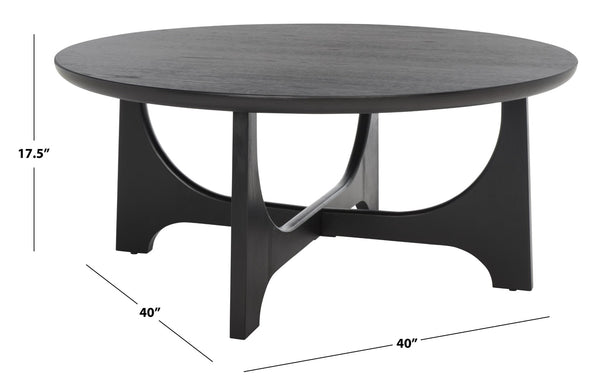 Safavieh SASHA Wood Coffee Table - Modern Minimalist Design with Rich Finish for Stylish Living Room Centerpiece Black SFV2128B