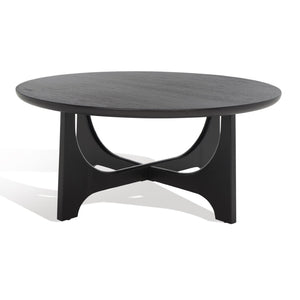 Safavieh SASHA Wood Coffee Table - Modern Minimalist Design with Rich Finish for Stylish Living Room Centerpiece Black SFV2128B