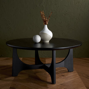 Safavieh SASHA Wood Coffee Table - Modern Minimalist Design with Rich Finish for Stylish Living Room Centerpiece Black SFV2128B