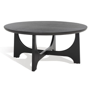 Safavieh SASHA Wood Coffee Table - Modern Minimalist Design with Rich Finish for Stylish Living Room Centerpiece Black SFV2128B