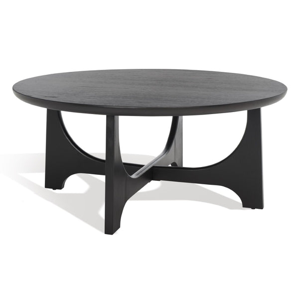Safavieh SASHA Wood Coffee Table - Modern Minimalist Design with Rich Finish for Stylish Living Room Centerpiece Black SFV2128B