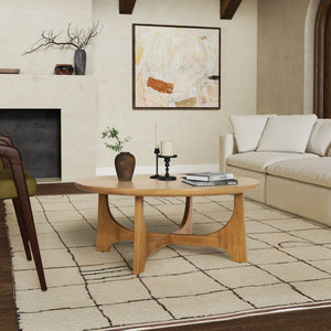 Safavieh SASHA Wood Coffee Table - Modern Minimalist Design with Rich Finish for Stylish Living Room Centerpiece Natural SFV2128D