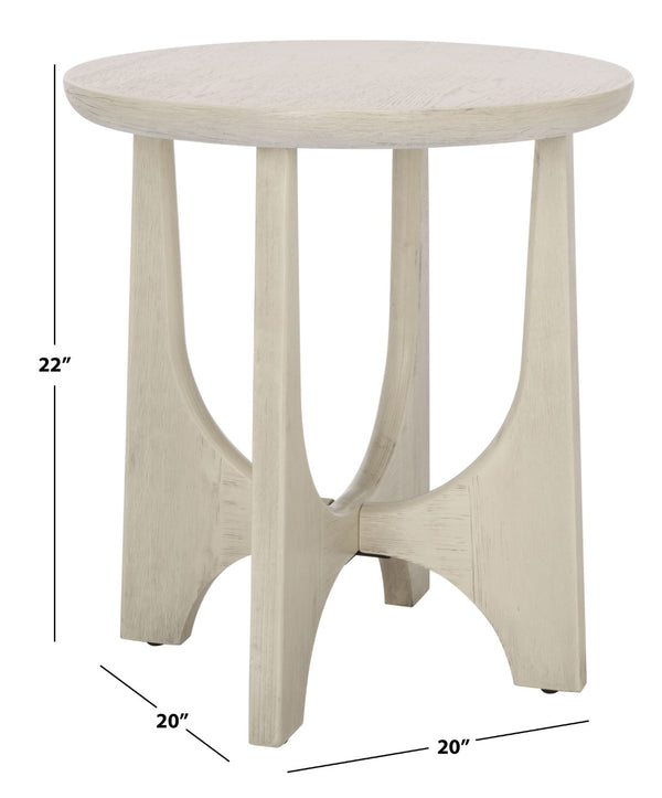 Safavieh SASHA Wood Accent Table - Timeless Design for Modern Spaces, Perfect for Decor and Functionality White Washed SFV2129A