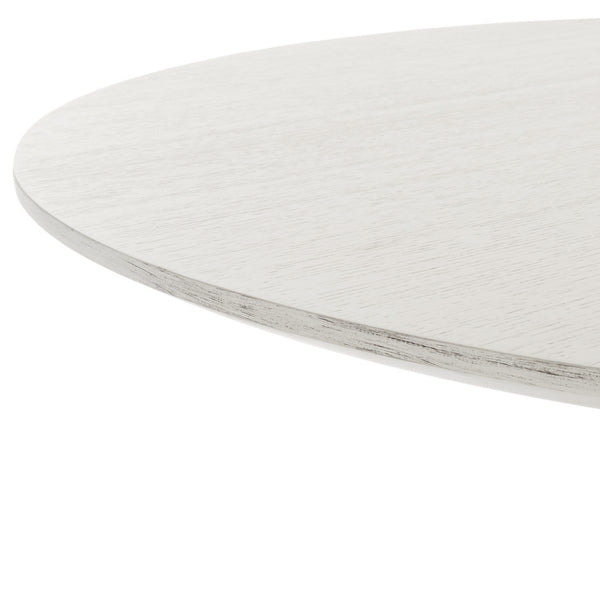 Safavieh Carolee 46" Round Dining Table XII23 White Wash Wood SFV2134A