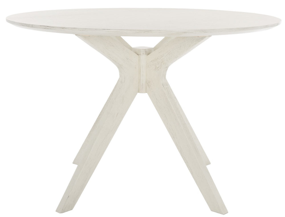 Safavieh Carolee 46" Round Dining Table XII23 White Wash Wood SFV2134A