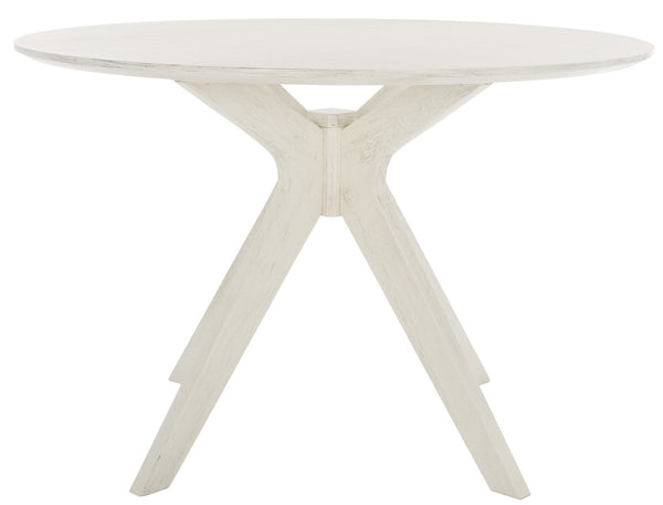 Safavieh Carolee 46" Round Dining Table XII23 White Wash Wood SFV2134A