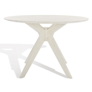 Safavieh Carolee 46" Round Dining Table XII23 White Wash Wood SFV2134A