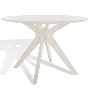 Safavieh Carolee 46" Round Dining Table XII23 White Wash Wood SFV2134A