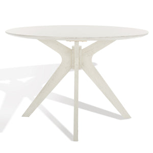 Safavieh Carolee 46" Round Dining Table XII23 White Wash Wood SFV2134A