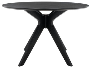 Safavieh Carolee 46" Round Dining Table XII23 Black Wood SFV2134B