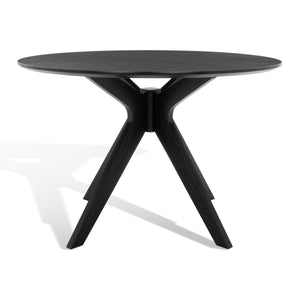 Safavieh Carolee 46" Round Dining Table XII23 Black Wood SFV2134B