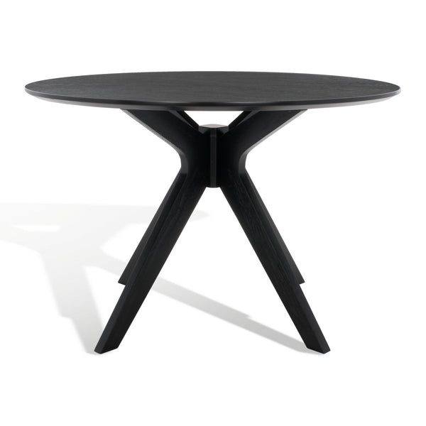 Safavieh Carolee 46" Round Dining Table XII23 Black Wood SFV2134B