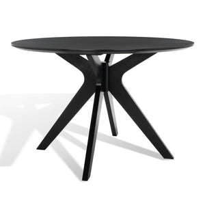 Safavieh Carolee 46" Round Dining Table XII23 Black Wood SFV2134B