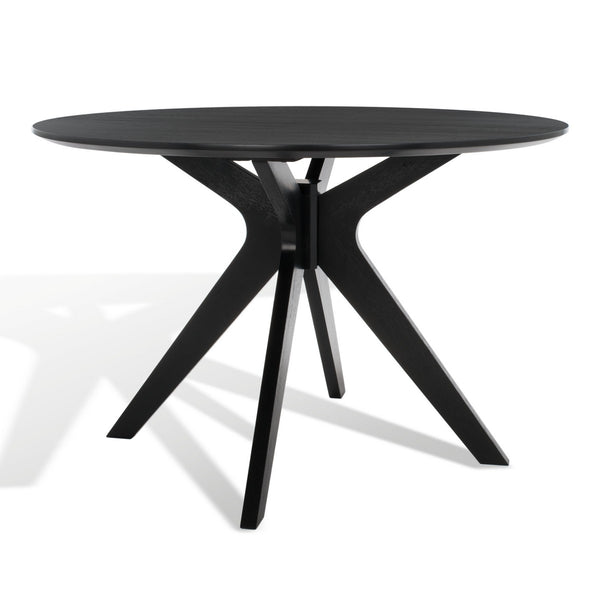 Safavieh Carolee 46" Round Dining Table XII23 Black Wood SFV2134B