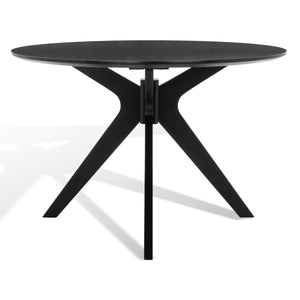 Safavieh Carolee 46" Round Dining Table XII23 Black Wood SFV2134B