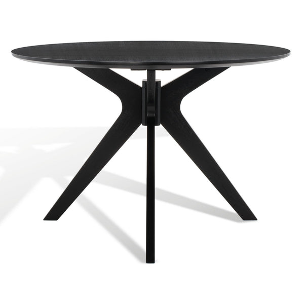 Safavieh Carolee 46" Round Dining Table XII23 Black Wood SFV2134B