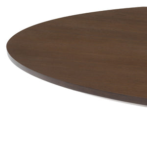 Safavieh CAROLEE 46" Round Dining Table - Modern Mid-Century Elegance for Cozy Dining Spaces and Nooks Walnut SFV2134C