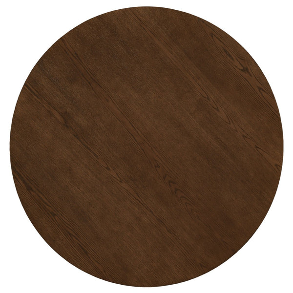 Safavieh CAROLEE 46" Round Dining Table - Modern Mid-Century Elegance for Cozy Dining Spaces and Nooks Walnut SFV2134C