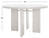 Safavieh Calamaria Round Wood Dining Table XII23 White Wash Wood SFV2135A