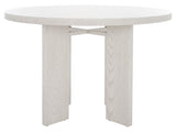 Safavieh Calamaria Round Wood Dining Table XII23 White Wash Wood SFV2135A