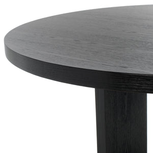 Safavieh Calamaria Round Wood Dining Table Black SFV2135B